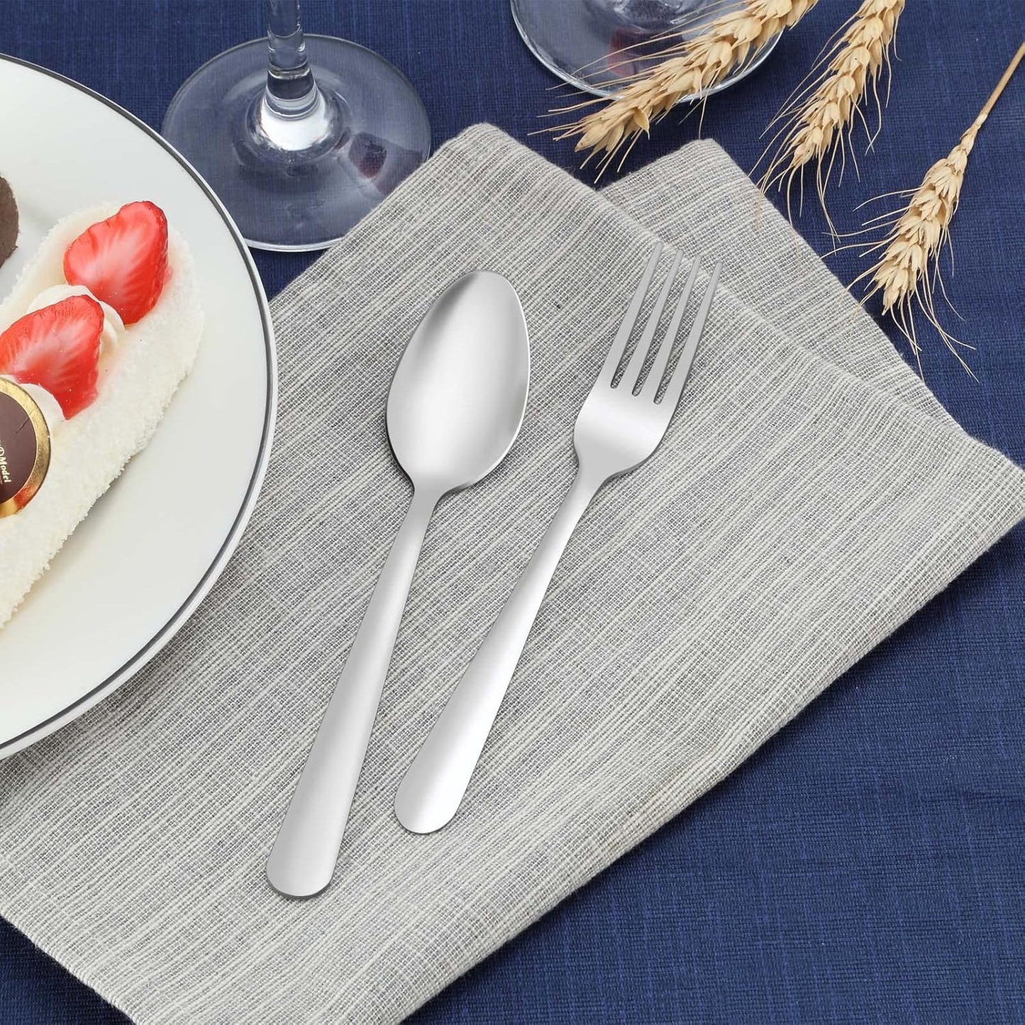 36-Piece Stainless Steel Silverware Set, 5.9" Tea Spoons, Durable Small Spoons, Cost-effective for Home, Kitchen, Restaurant - Mirror Polished, Dishwasher Safe