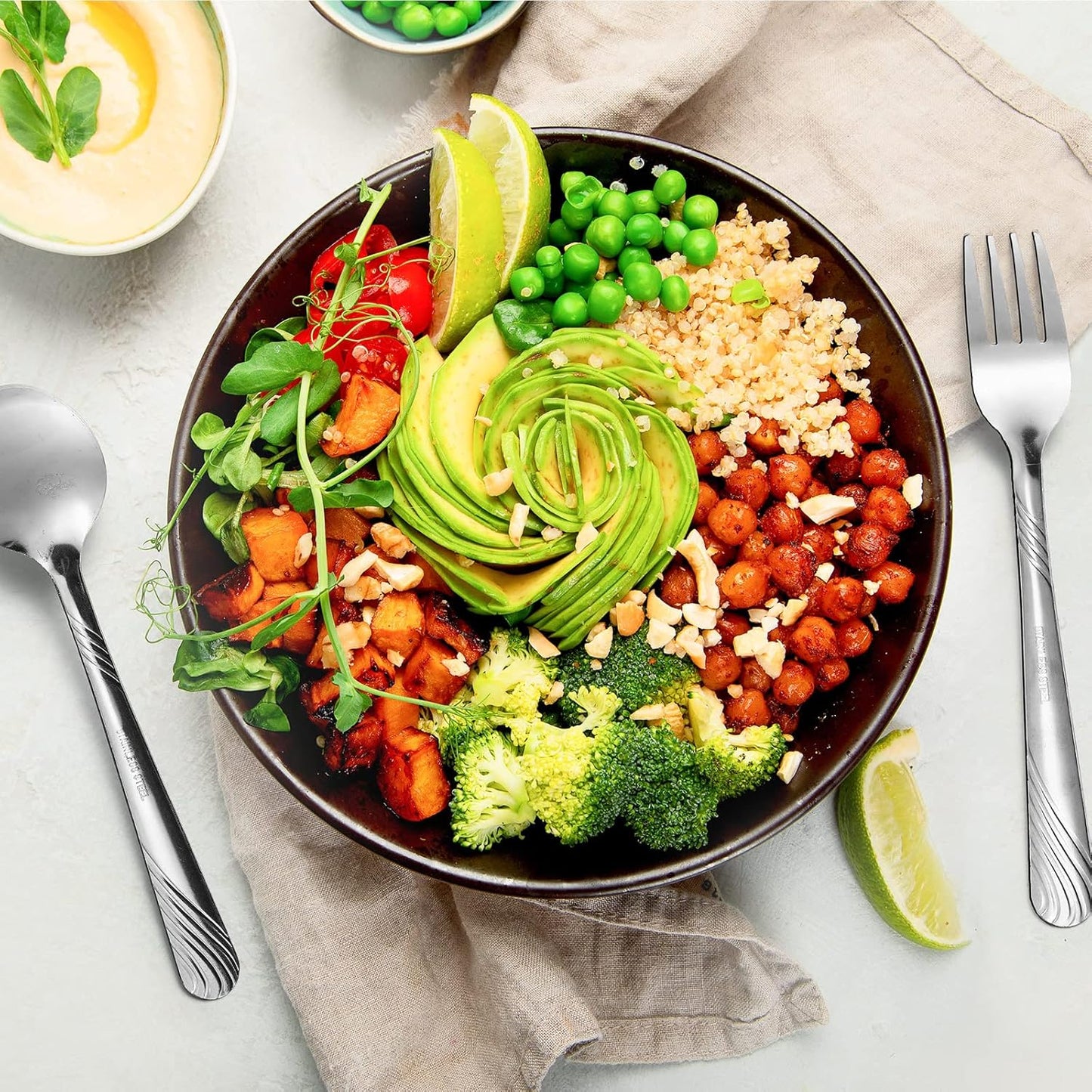 200 Pcs Dinner Forks and Spoons Silverware Set Heavy Duty Stainless Steel Flatware Cutlery Metal Included 100 6.7 Inch Forks and 100 6.7 Inch Spoons, Mirror Polished, Dishwasher Safe