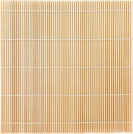Fusion Select 1 Pk Bamboo Sushi Mat - Sushi Roller Mat for Making, Shaping & Molding Sushi Roll & Kimbap - Food-Safe Sushi Making Supplies, Tools & Accessories - Made of Natural Bamboo - 9.5x9.5