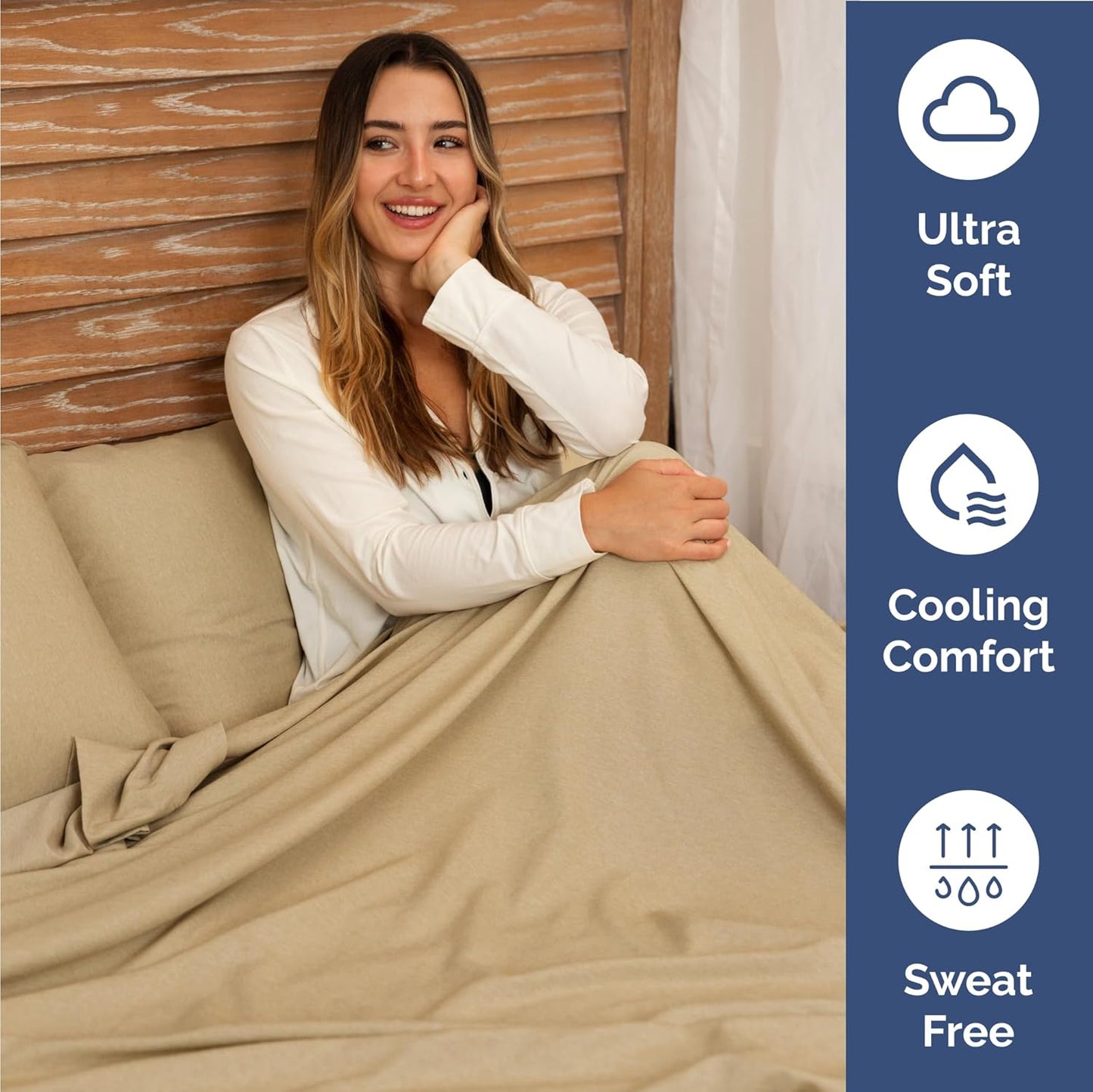 Twin Size 3 Piece Sheet Set - Comfy Breathable & Cooling Bed Sheets Set - Hotel Luxury Bedding for Women, Men, Kids, Teens, Boys & Girls - Deep Pockets, Soft & Wrinkle Free - Tan (Heathered Sheets)