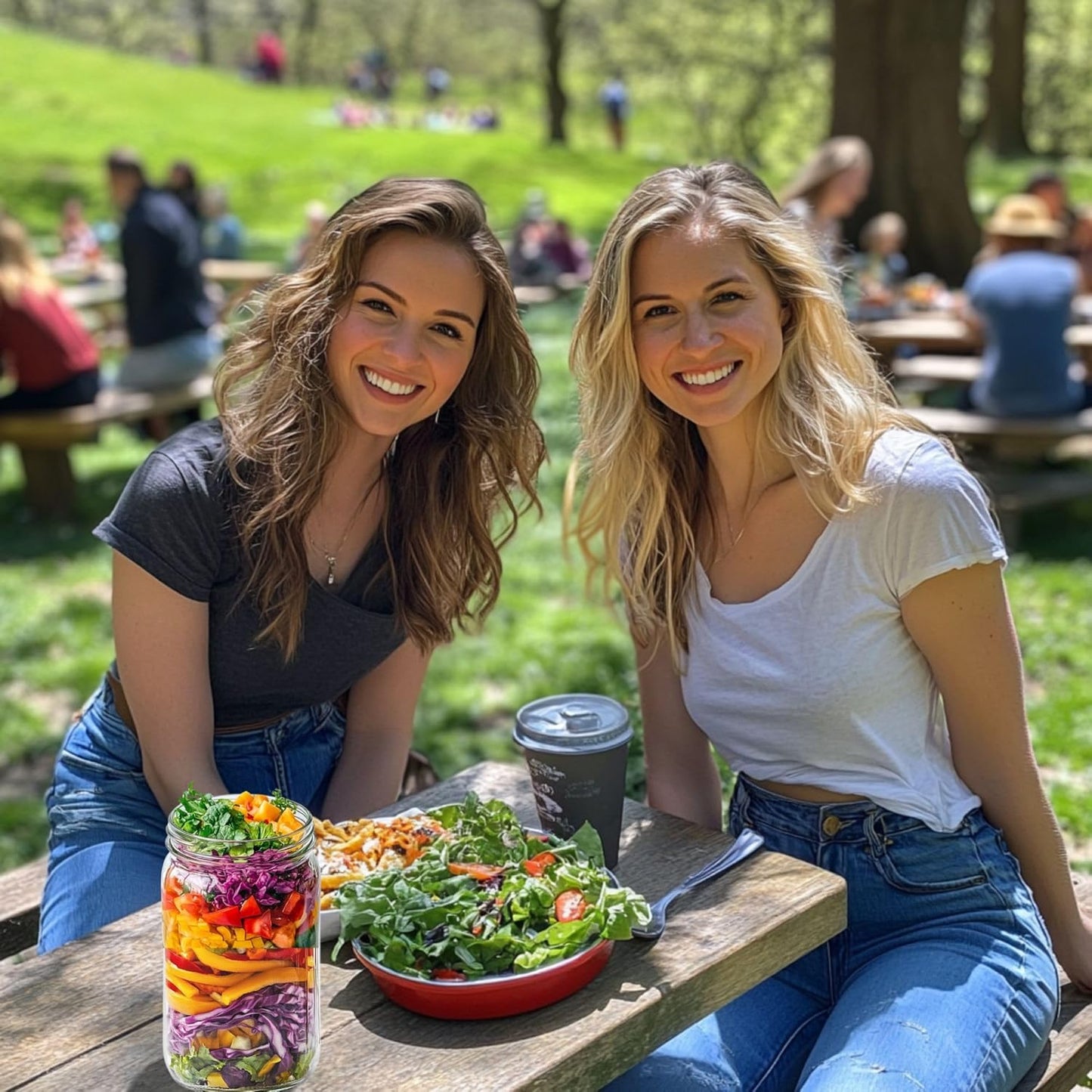 Jarming Collections 32oz Extra Wide Mouth Glass Storage Jar with BPA-Free Plastic Lid – Quart Size Airtight Mason Jar for Kitchen, Pantry, and Food Storage (3 Pack)