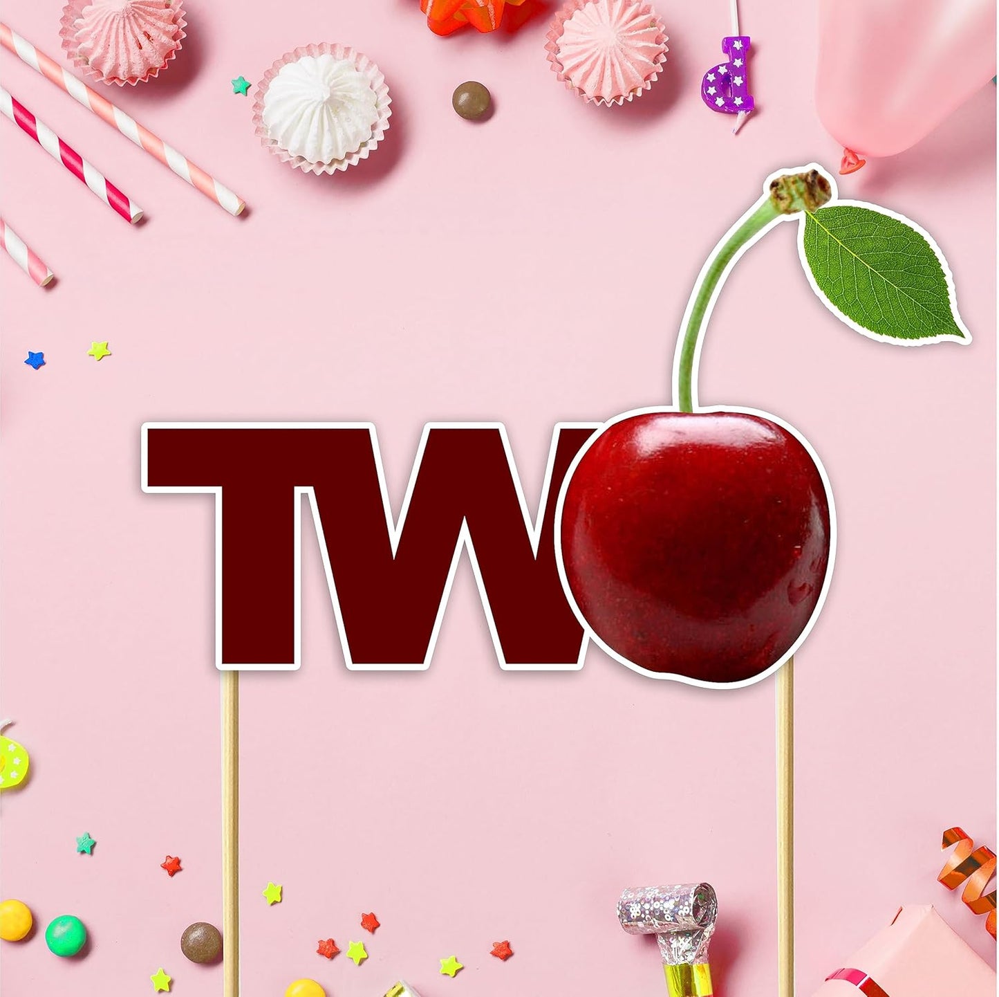 Seyal® Cherry Two Cake Topper