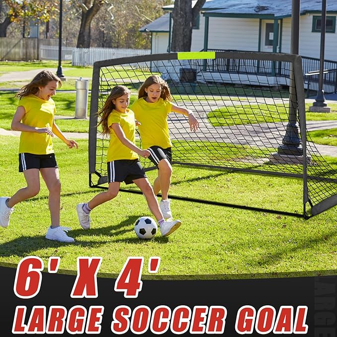 KTRIO Soccer Goal Soccer Net 6x4 ft