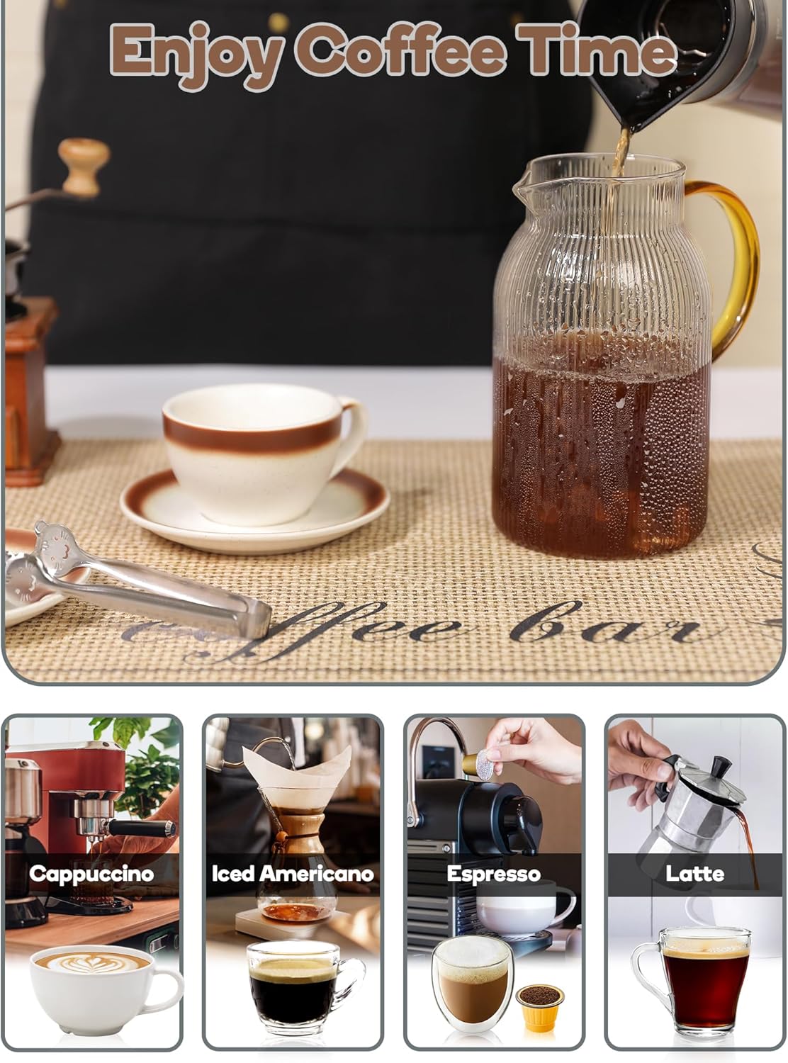 SUEH DESIGN Coffee Mat, Absorbent Dish Drying Mat 23.6 x 15.7 in Quick Dry Coffee Mat Large Drying Mats for Kitchen Counter Coffee Bar, Coffee Bar