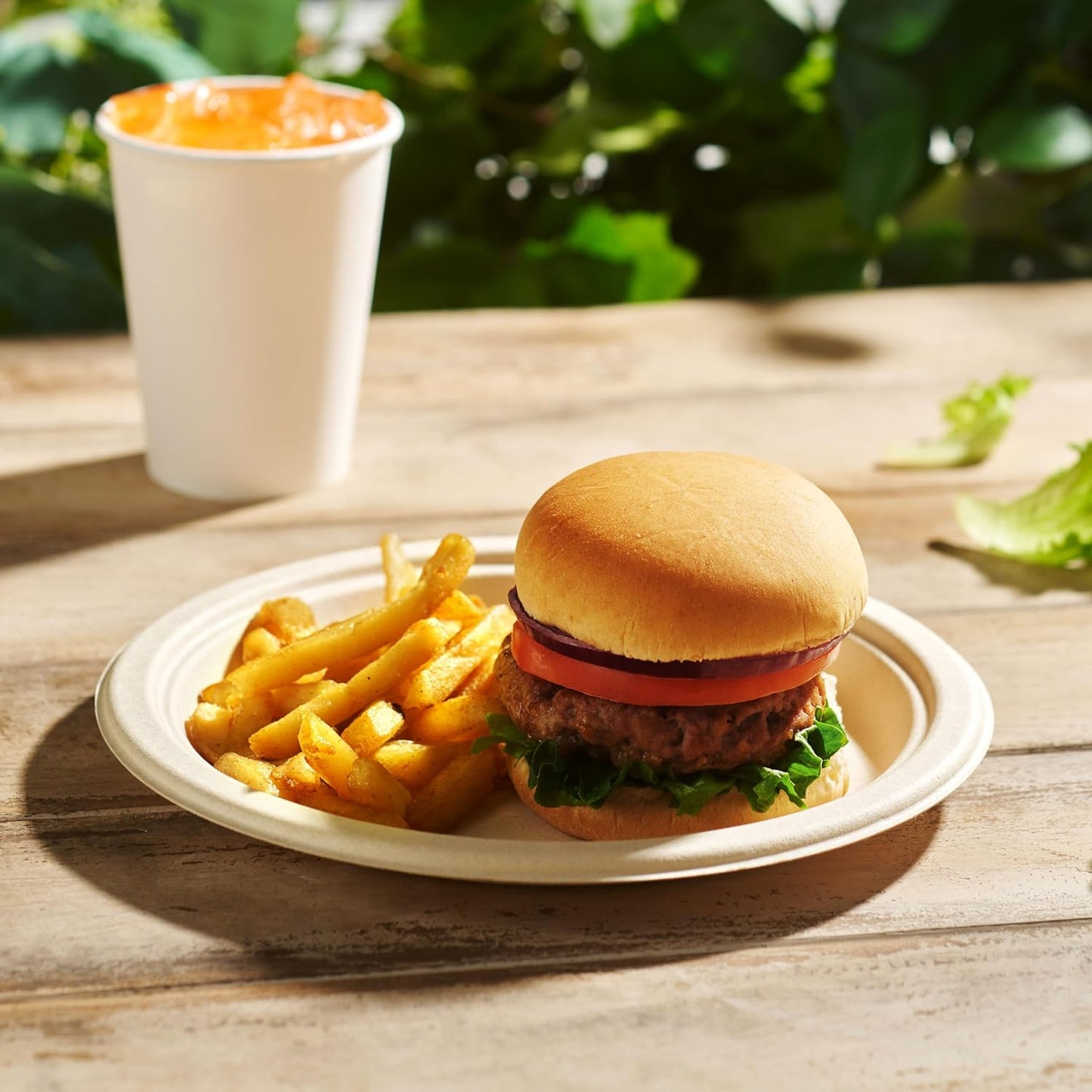 100% Compostable Paper Plates 150 Pack, 10 Inch Heavy Duty Biodegradable Microwavable Disposable Brown Dinner Plates, Made of Eco-Friendly, Natural Unbleached Sugarcane Bagasse