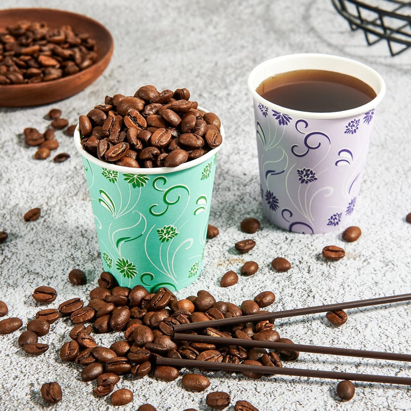 600 Pack 5oz Paper Cups, Bathroom Cups, Colorful Disposable Cups, Mini Mouthwash Cups, Hot Drinking Cup for Travel, Party and Event