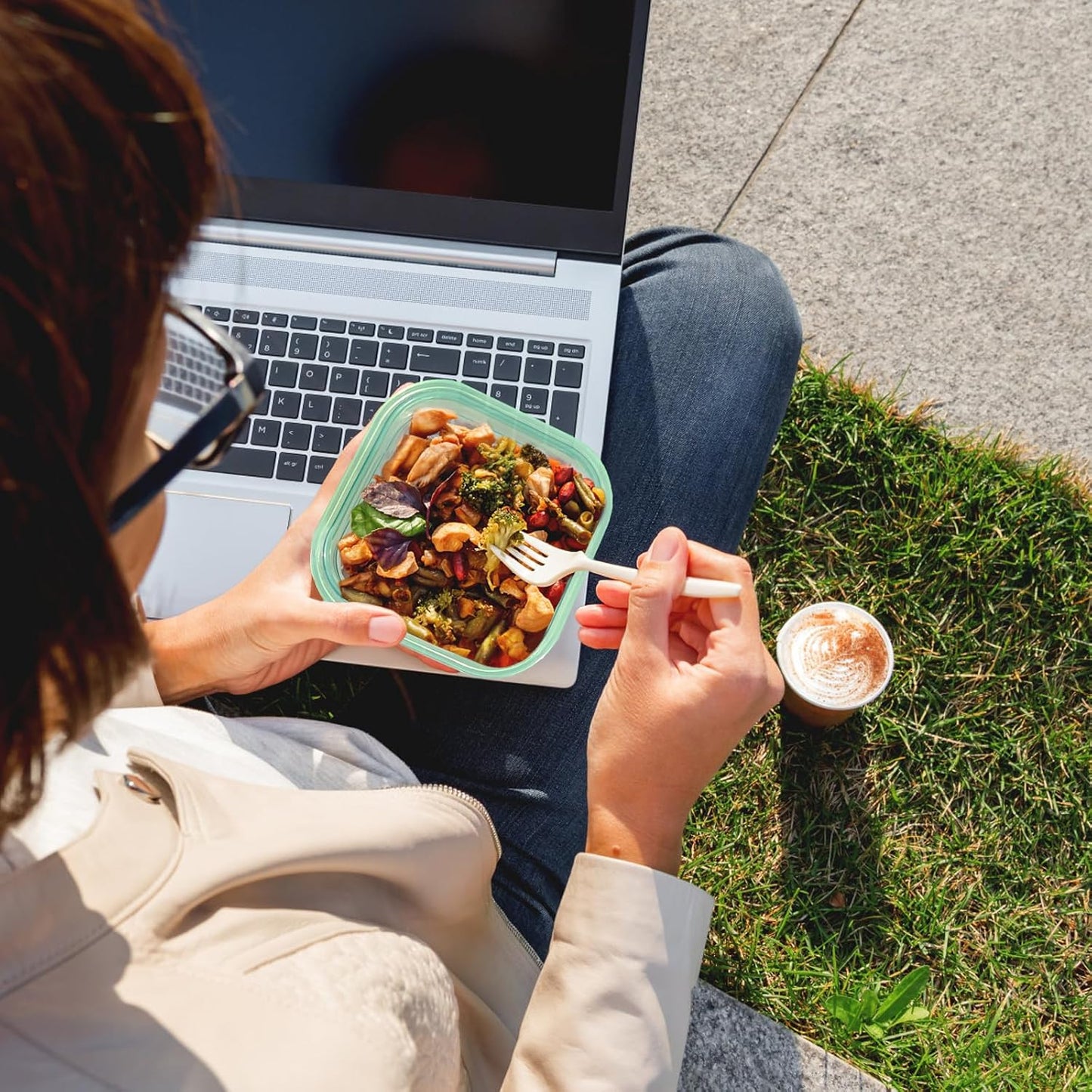 KVK 4 Pack Collapsible Food Storage Containers, Silicone Food Storage Containers With Lids, Green Reusable Collapsible Bowls For Camping, Dishwasher Safe Kitchen Supplies