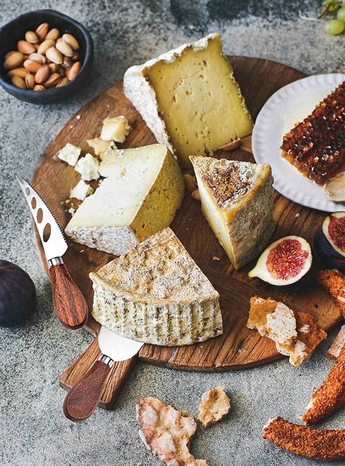 Large Exquisite 12-Piece Complete Cheese Knives Set Collection, Cheese Markers for Charcuterie Board, Black Cheese Labels Chalkboard for Food Dinner Wedding Birthday Parties (Ready Gift)