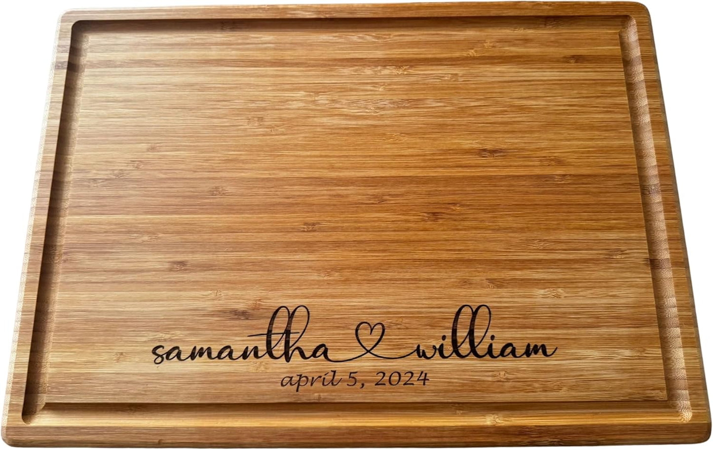 Handmade Personalized Cutting Board - Unique Christmas, Wedding, New Home, and Bridal Shower Gifts - Christmas Gifts - Engraved Charcuterie Boards - Bamboo Cheese Board