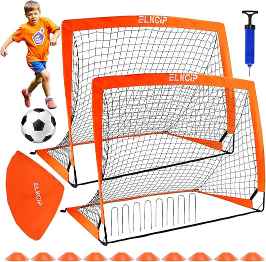 Kids Soccer Goals for Backyard Set of 2 6X4 /4x3 /4x3 ft