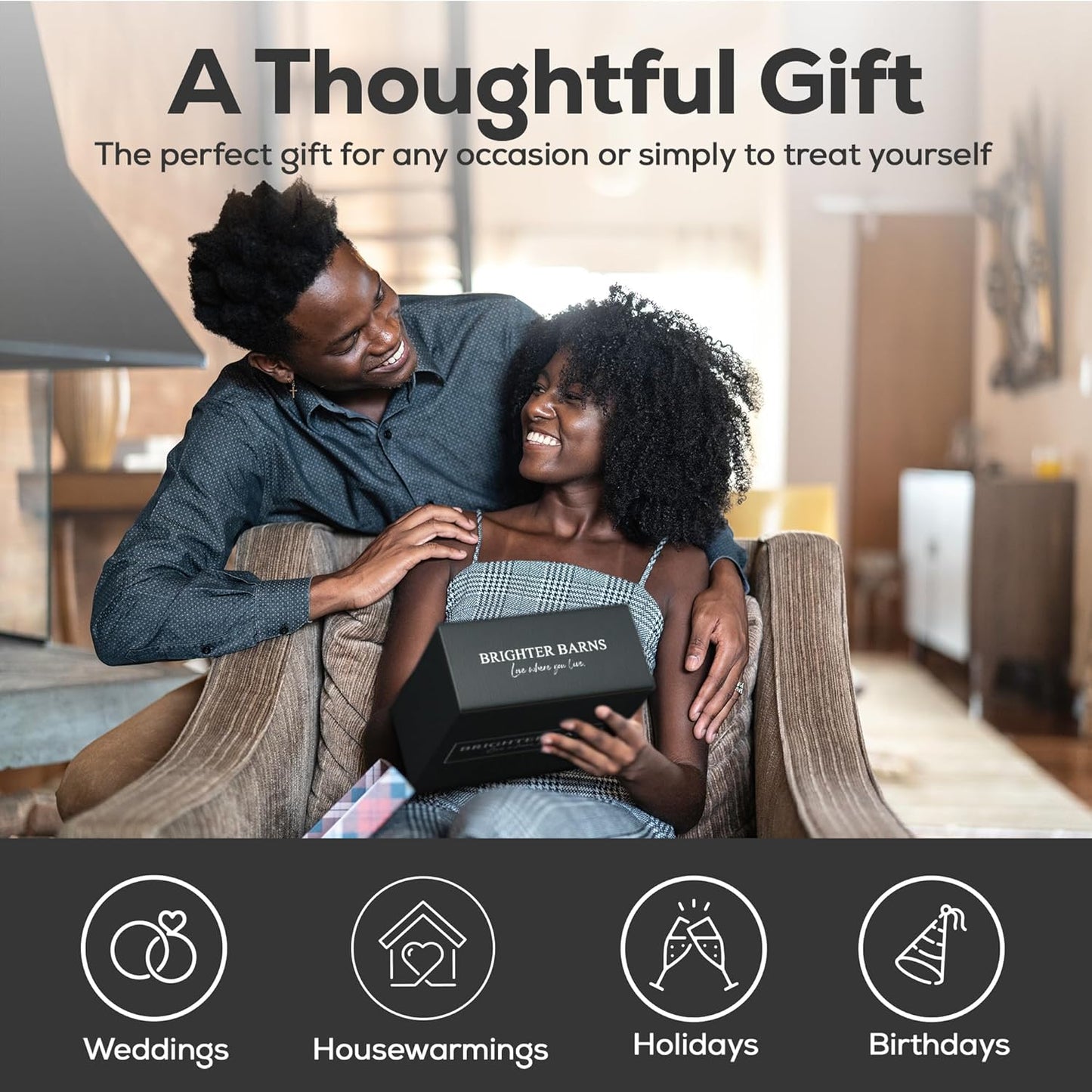 Glass Salt and Pepper Shakers Set with Holder by Brighter Barns - Modern Kitchen Decor, Dining Table Countertop Accessory - Cute Salt and Pepper Set with Caddy for Restaurants, Farmhouse Decor (Clear)