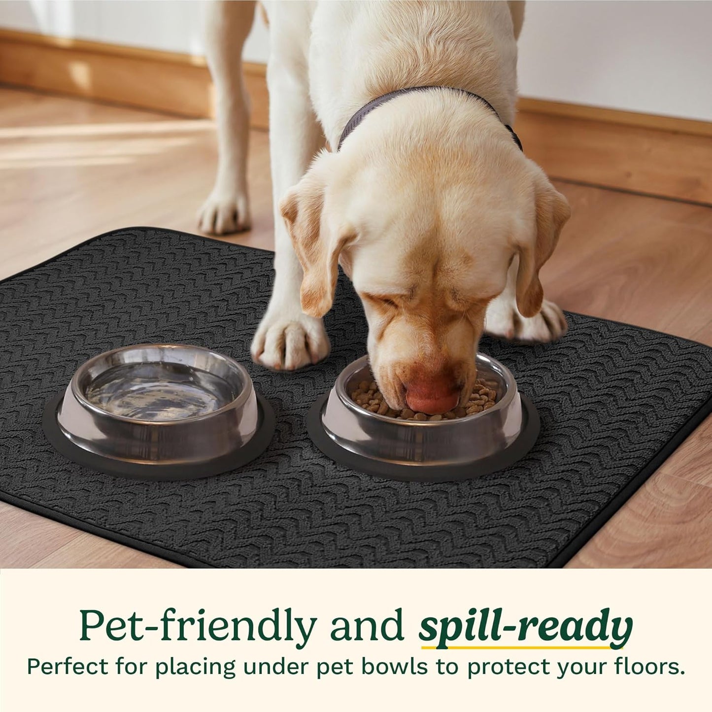 Cuisinart Dish Drying Mats for Kitchen Counter - (2) 18" x 24" Ultra Absorbent Dish Drying Mat XL - Foldable, Machine Washable, Fast Drying Dish Mat (Geostripe)