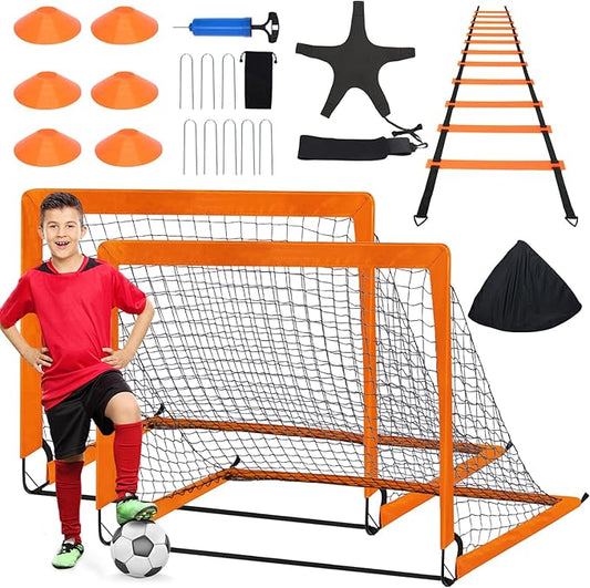 Kids Soccer Goal Set Pop Up Backyard Soccer
