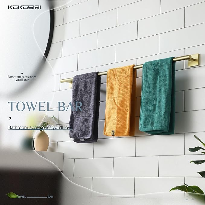 KOKOSIRI Bathroom Towel Bar 32'' Towel Holder 32 Inch, 2 Pack B4005BG-L32-P2