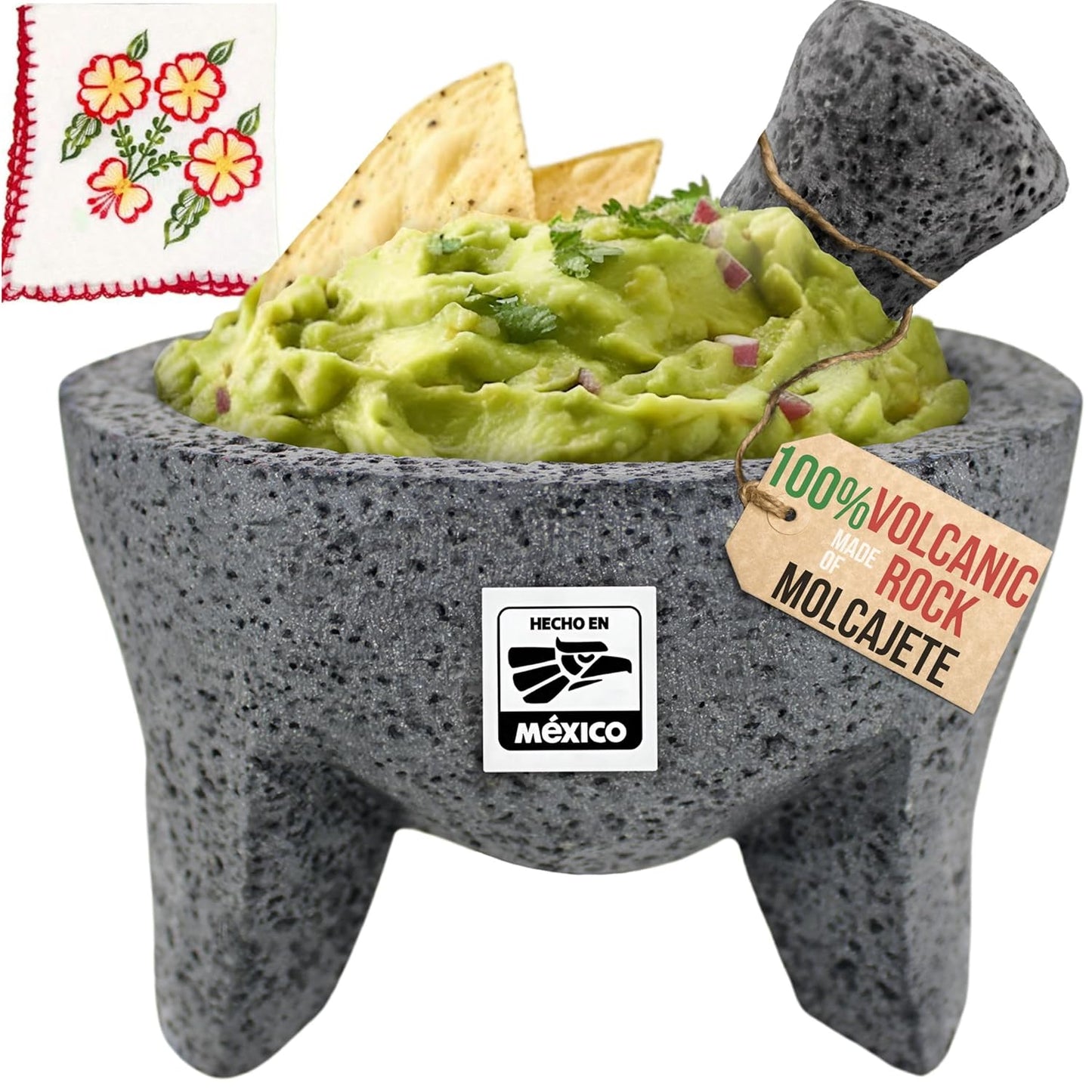 The original Molcajete Mexicano volcanic rock Handmade of Authentic Lava Rock in Mexico - Molcajete de Piedra volcanica - Molcajete Mortar Pestle molcajete bowl molcajete volcanic rock guacamole maker