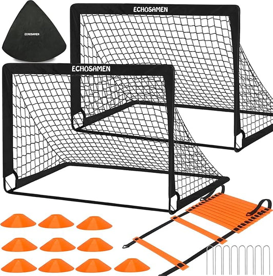 Kids Soccer Goals for Backyard Set 2 of 4' x 3' Soccer 10 Soccer