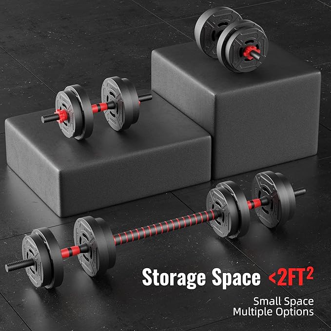 Multi-Functional Portable Changeable Dumbbell and Barbell Kettlebell Set with Adjustable Weights, Multiple Styles, 40LBS or 60LBS Sets