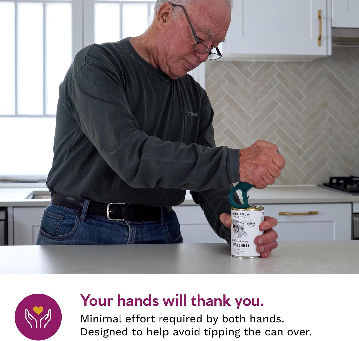 Ring Pull & Pop Top Can Opener (Apricot) Easy Open Any Pull Tab Cans for Seniors, Soda, Pet Food, Cat Cans, Beer, Parkinsons Aids for living Gifts, Gadgets for People with Arthritis, kitchen gadgets.