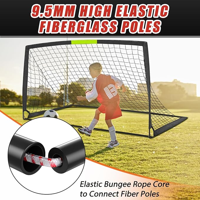 KTRIO Soccer Goal Soccer Net 6x4 ft