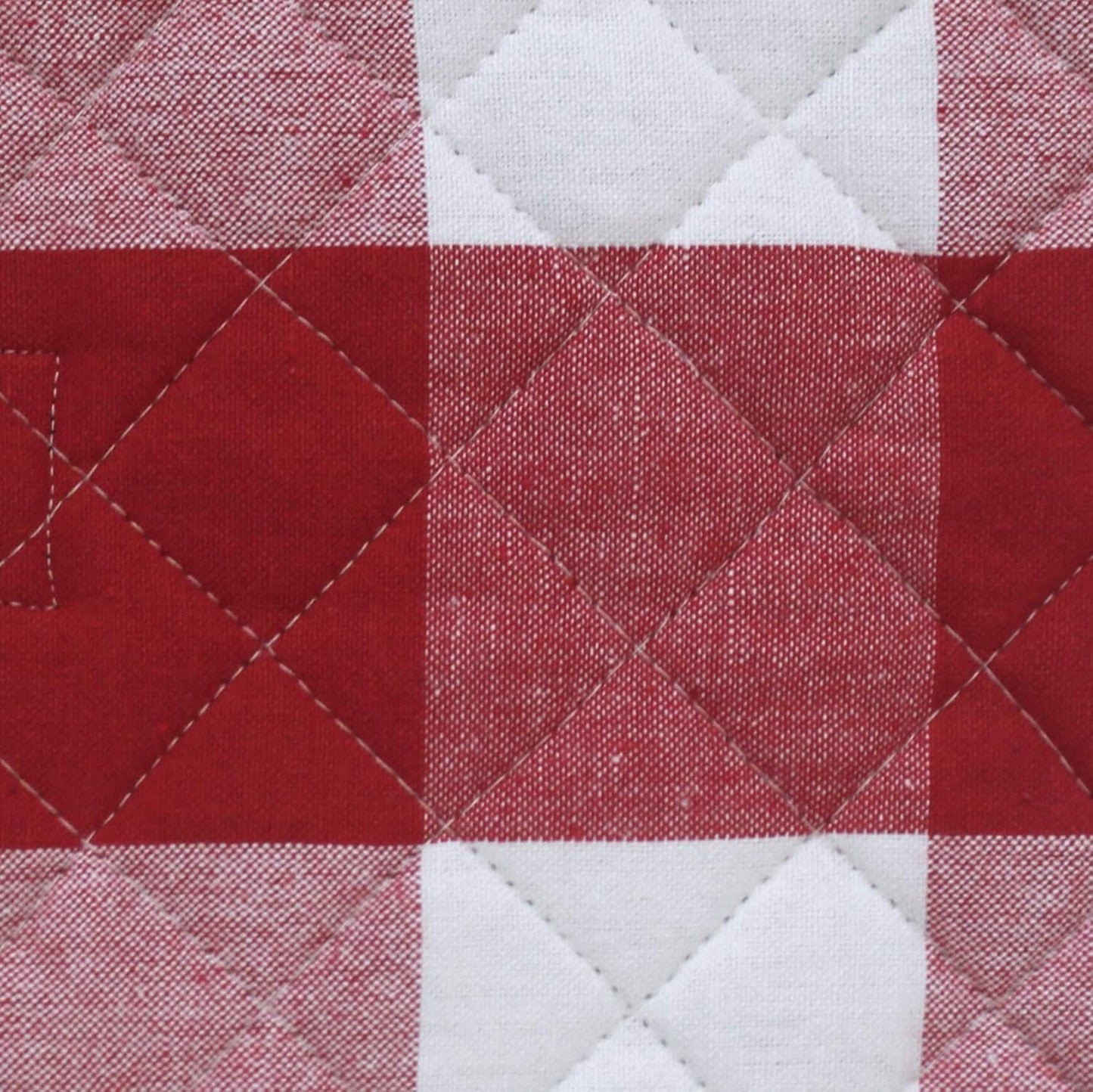 Encasa XO 8 inches Oven Microwave Potholders (2 pc Set) for Kitchen Cooking & Baking - Heat Resistant, Thick & Safe, Protection of Hands from Hot Utensils - Buffalo Red Checks