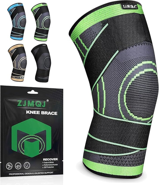 Knee Sleeve, knee Support for women and men with Removable Adjustable Straps, Premium Knee Compression Sleeve and Knee Brace for Arthritis Pain, Running, Cross Training