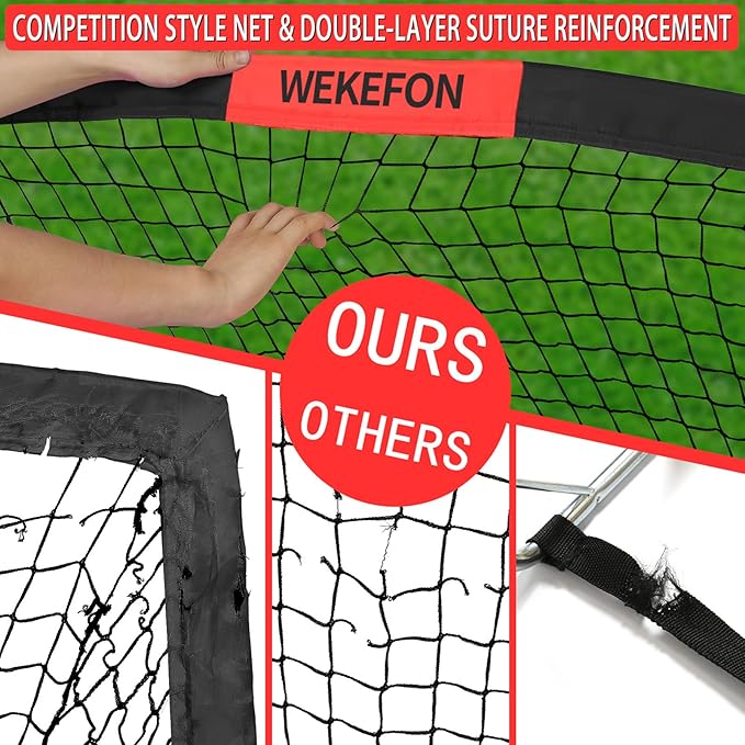 WEKEFON Soccer Goals 2 - 3.6'x2.7' Portable
