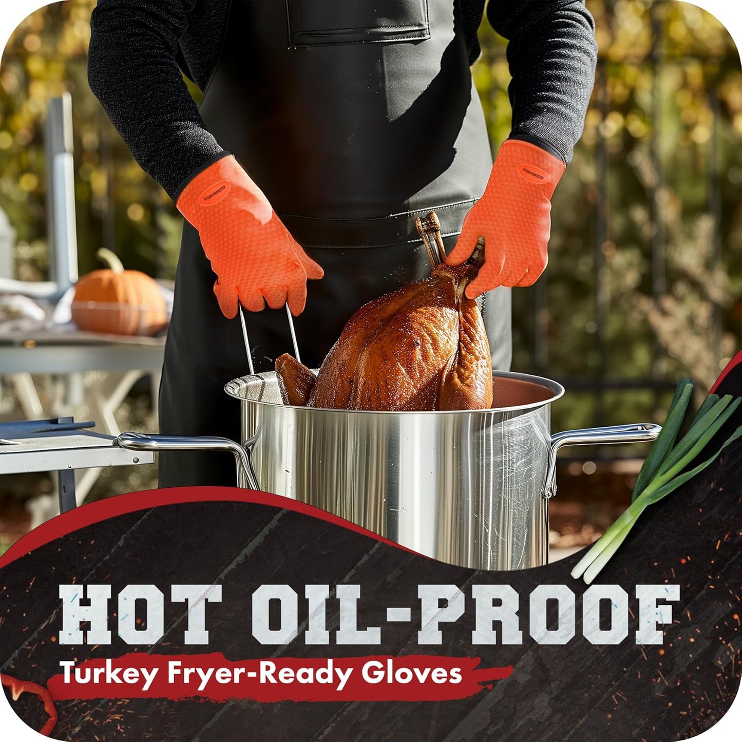 KITCHEN PERFECTION S Silicone Smoker Oven Gloves -Extreme Heat Resistant BBQ Gloves -Handle Hot Food Right on Your Grill Fryer Pit|Waterproof Oven Mitts |Superior Value Set+3 Bonuses