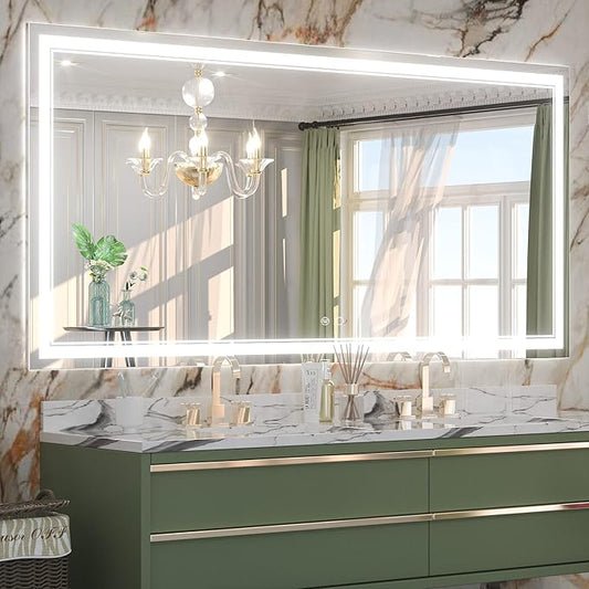 Keonjinn 72 x 36 Inch LED Bathroom Mirror