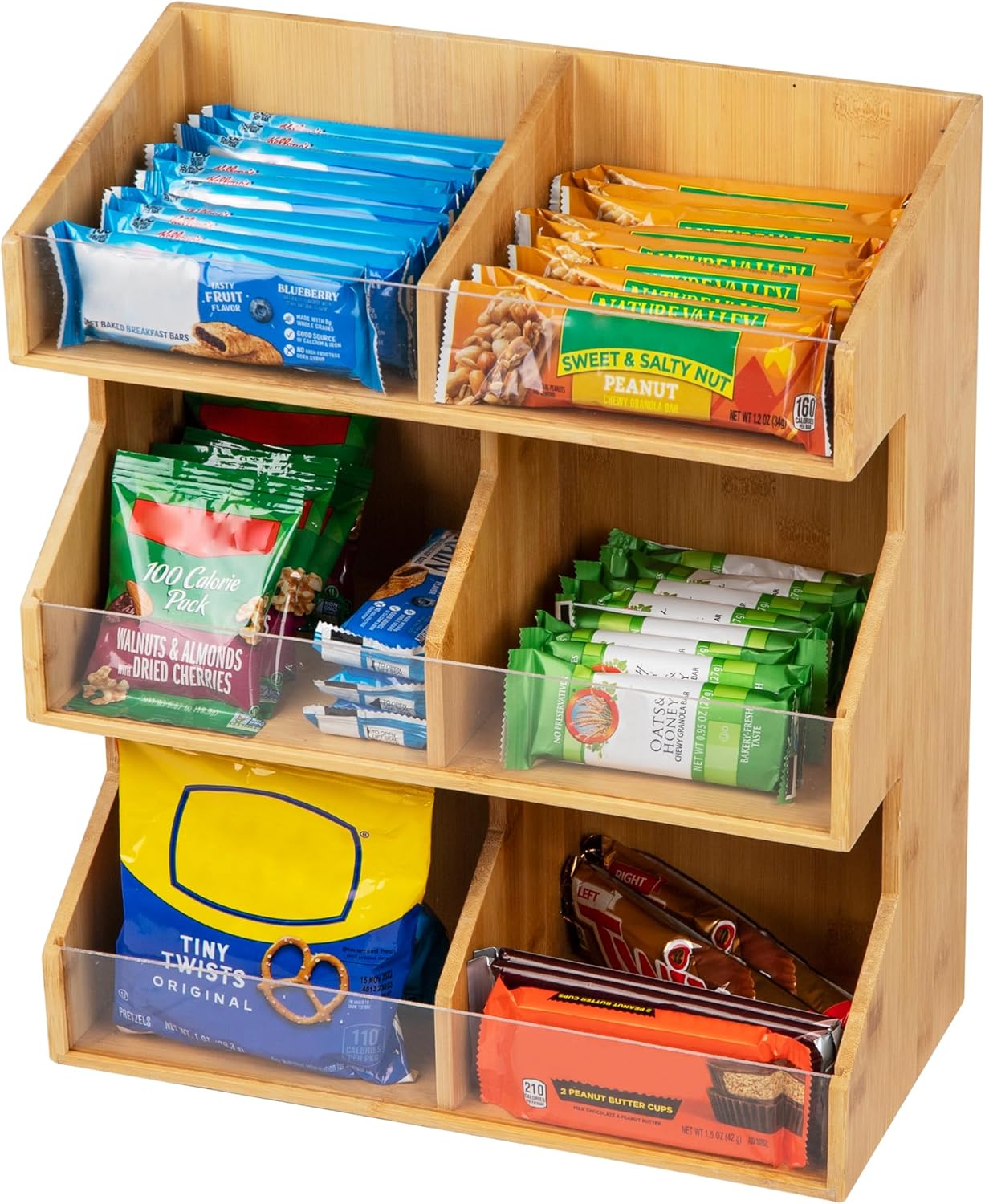 Mind Reader Coffee Pod Condiment Station, Countertop Organizer, Kitchen, Rayon from Bamboo, 13" L x 6.25" W x 15.25" H, Brown