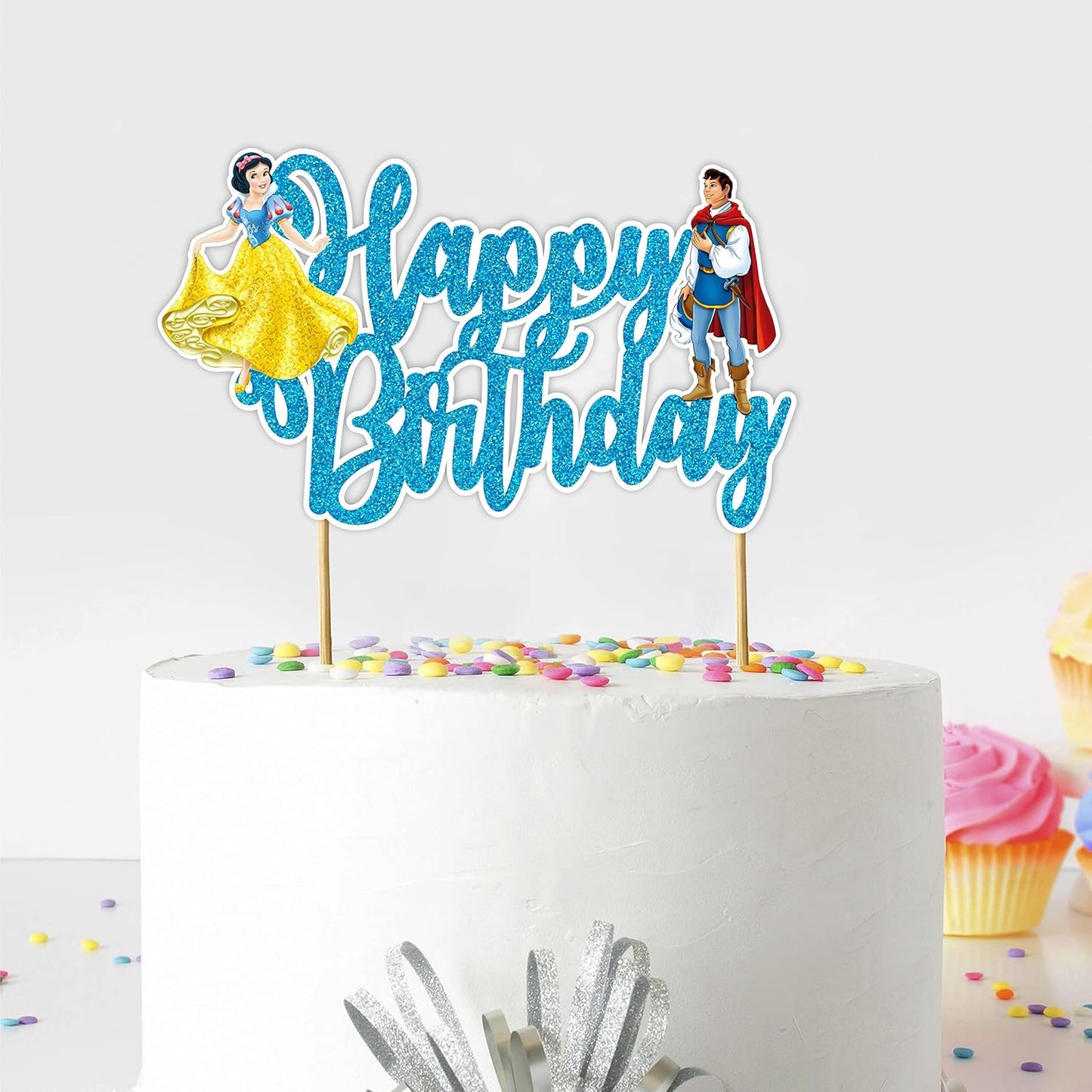 Seyal® Snow White and the Sevn Dwarfs Happy Birthday Cake Topper
