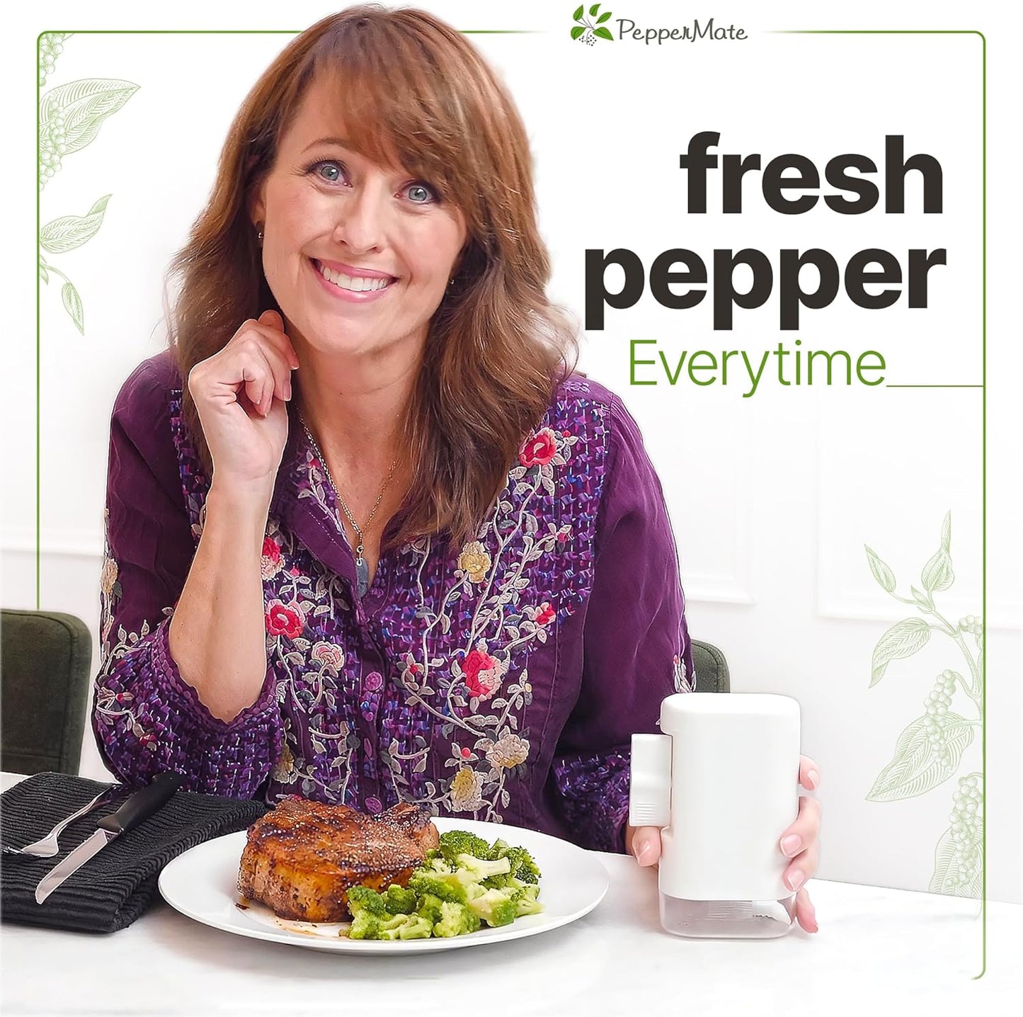 Traditional Black Pepper Grinder Mill - Manual, High-Efficiency Salt and Pepper Grinder - Durable, Adjustable Coarseness Pepper Mill Grinder - Easy to Use