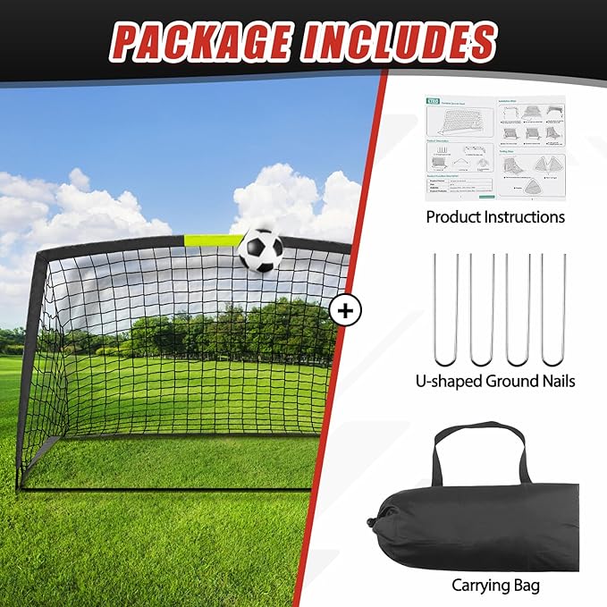 KTRIO Soccer Goal Soccer Net 6x4 ft