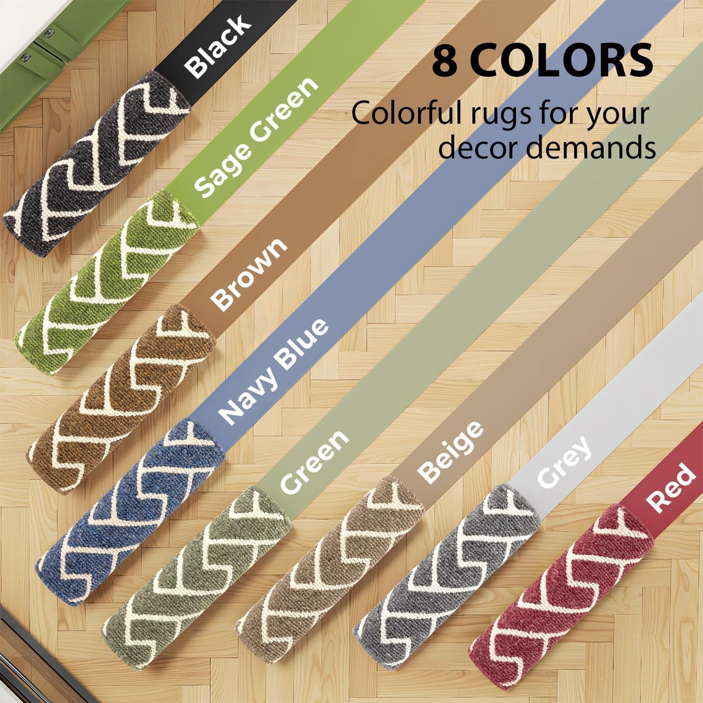 hicorfe Kitchen Rugs and Mats Sets,Non-Slip Absorbent 100% Polypropylene Kitchen Mats for Floor,Comfort Kitchen Runner Mat,Washable for Kitchen,Sink,Laundry(20" x 31.5" Plus 20" x 48",Sage Green)