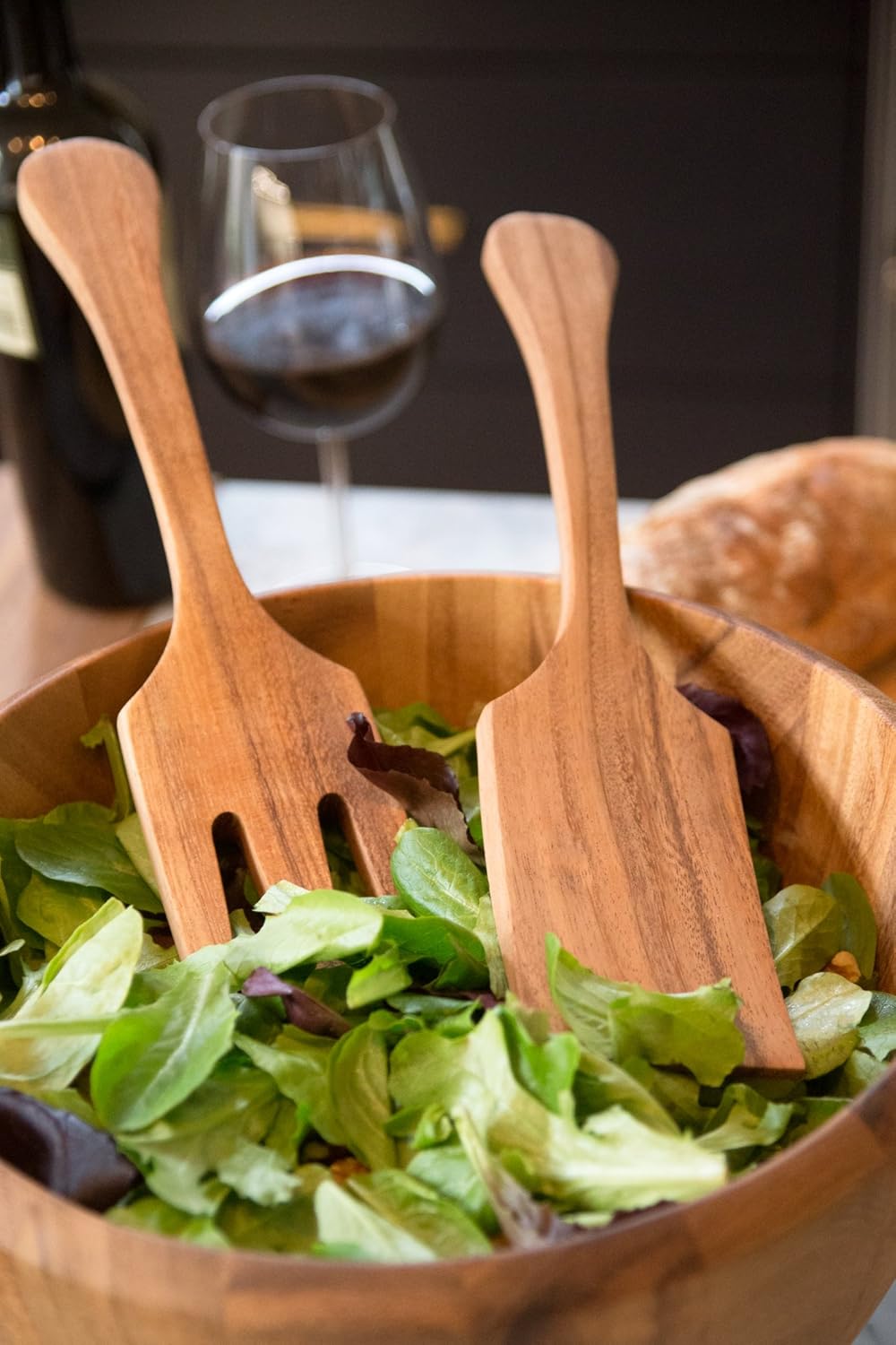 Ironwood Gourmet Extra Large Salad Utensil Set, 2.75 x 2.75 x 13 inches