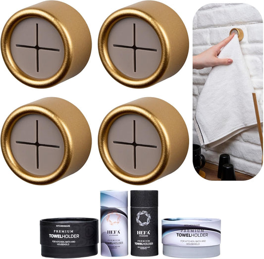 HEFA Towel Holder, Towel Hooks, Dish Towel Holder, Kitchen Organization, Bathroom Accesories, Kitchen Towel Hook, Kitchen Towel Holder, Christmas Gift, Kitchen Gadgets 4 Pack