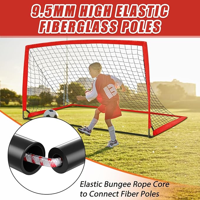 KTRIO Soccer Goal Soccer Net 6x4 ft