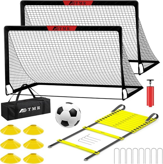 Kids Soccer Goals for Backyard Set of 2 6x4 ft