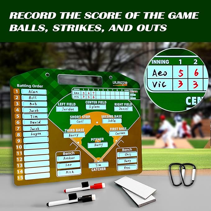 Magnetic Baseball Lineup Board，Baseball Lineup Cards Baseball Lineup