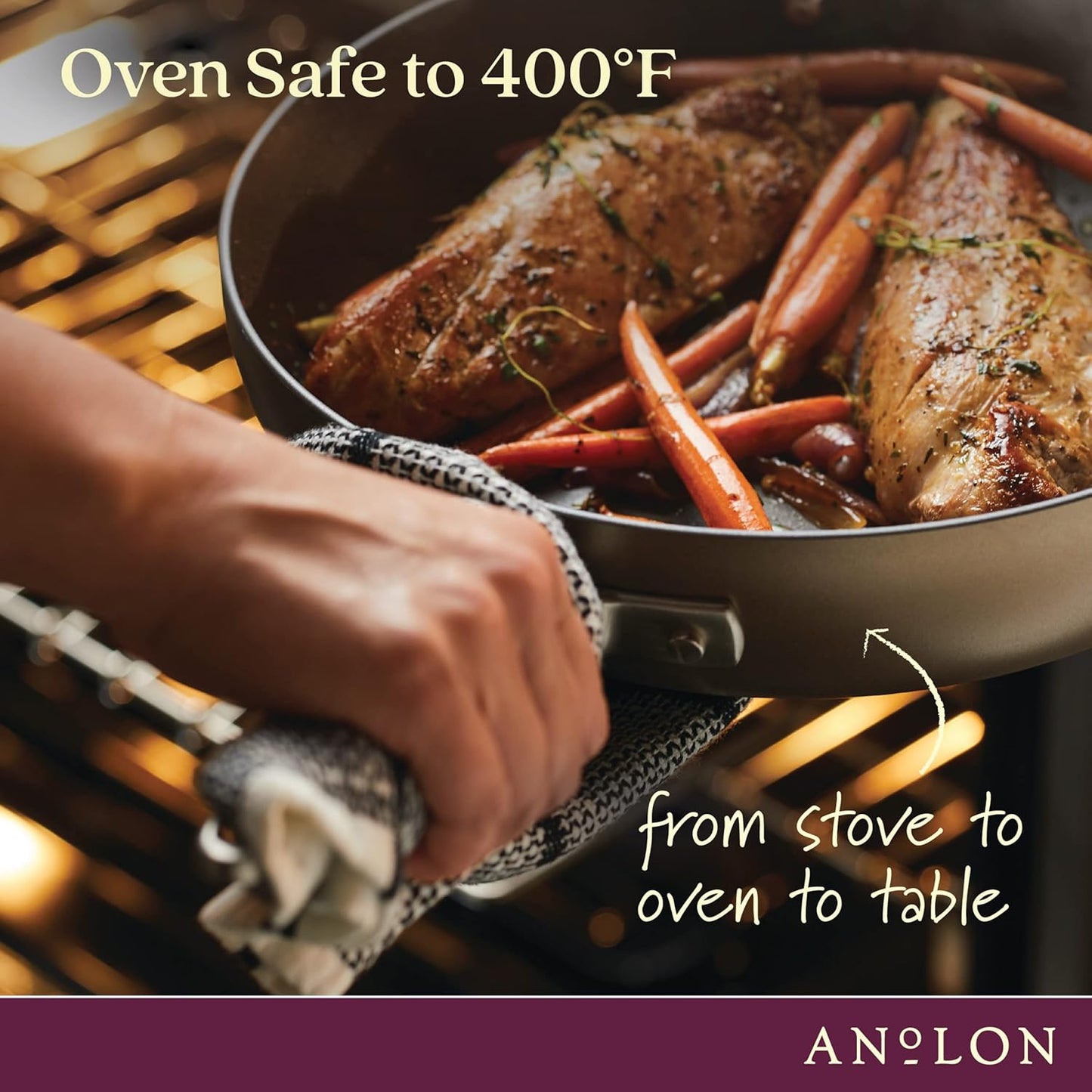 Anolon Advanced Home Hard-Anodized Nonstick Tapered Sauce Pan/Saucepot, 4.5-Quart (Bronze)