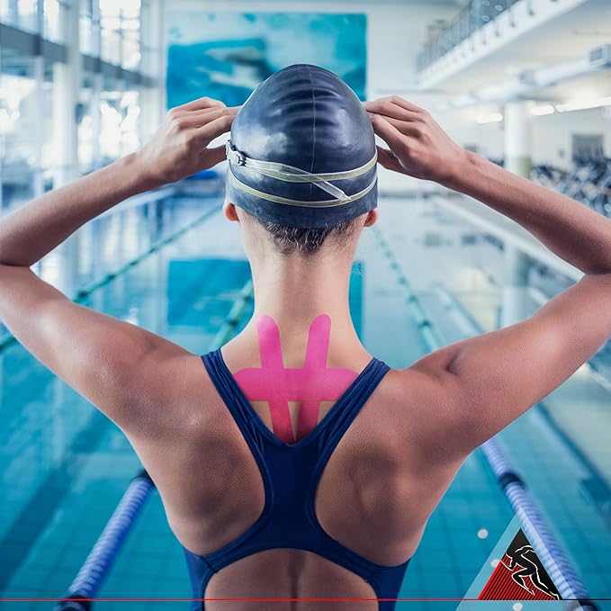 Kinesiology Tape Extra Wide 4" x 16.4' Roll - Supports Athletic Performance for Large Muscle Groups, Easy to Apply, Stays in Place for Days, Latex-Free, Waterproof
