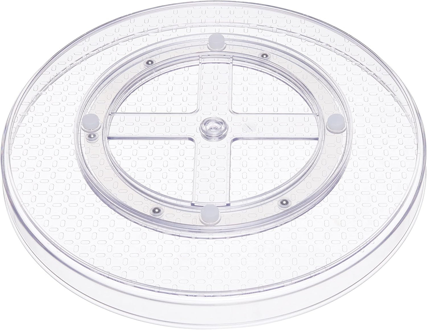 Amazon Basics Clear Lazy Susan Turntable Organizer, 12-Inch, 2-Pack