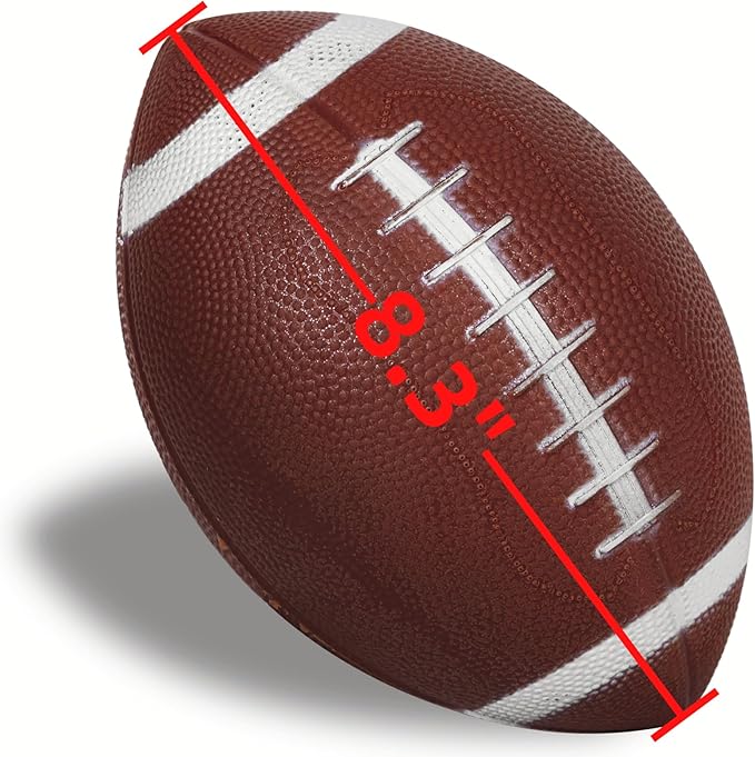 Inflatable Rubber Footballs 6 PCS-8.3" with Pump and