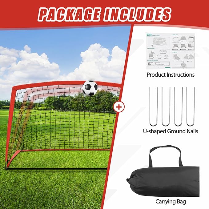 KTRIO Soccer Goal Soccer Net 6x4 ft