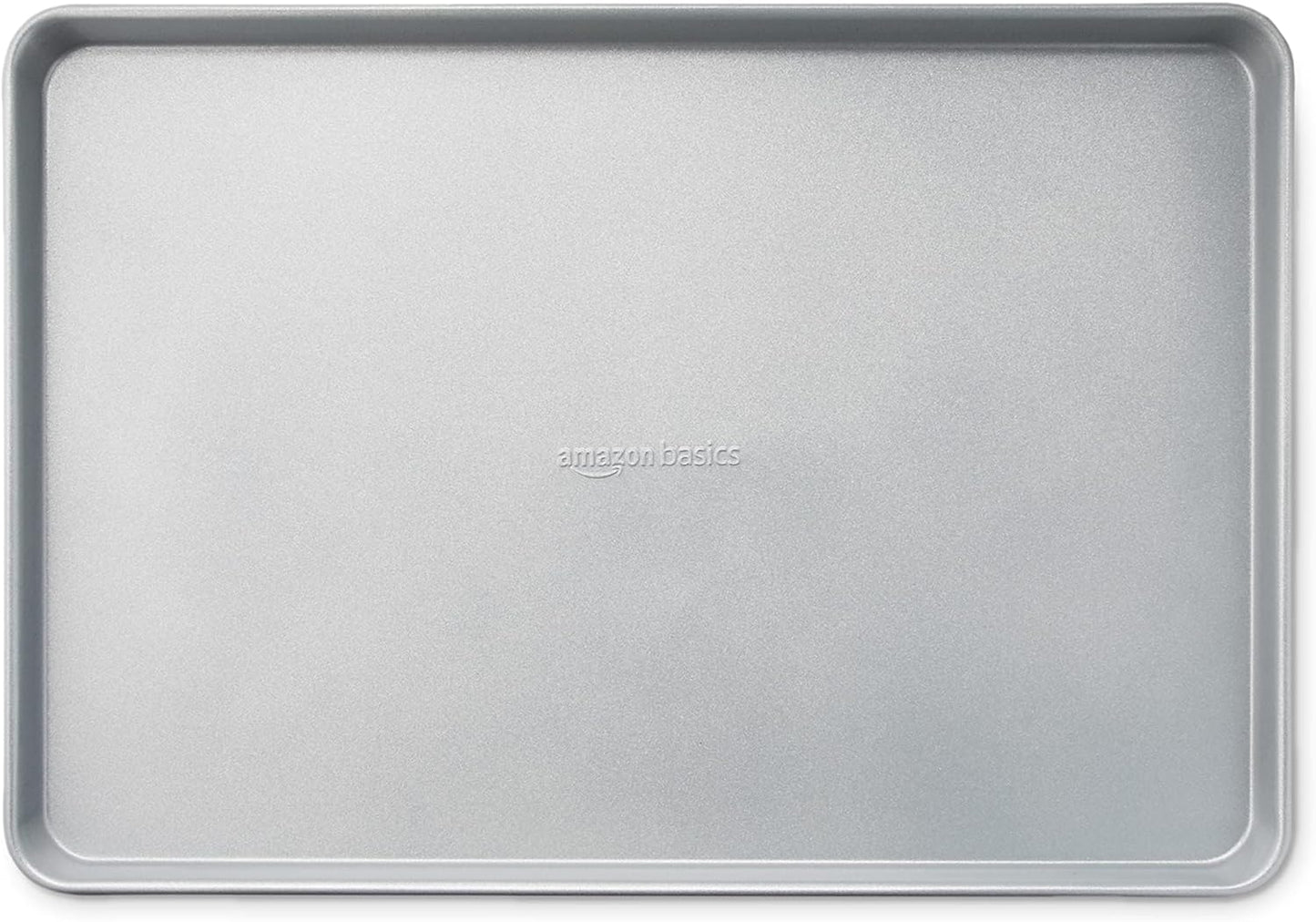 Amazon Basics Ceramic Nonstick Baking Sheet & Cooling Rack Set, Non-Toxic, Half Sheet Size - 1 Pack, Gray