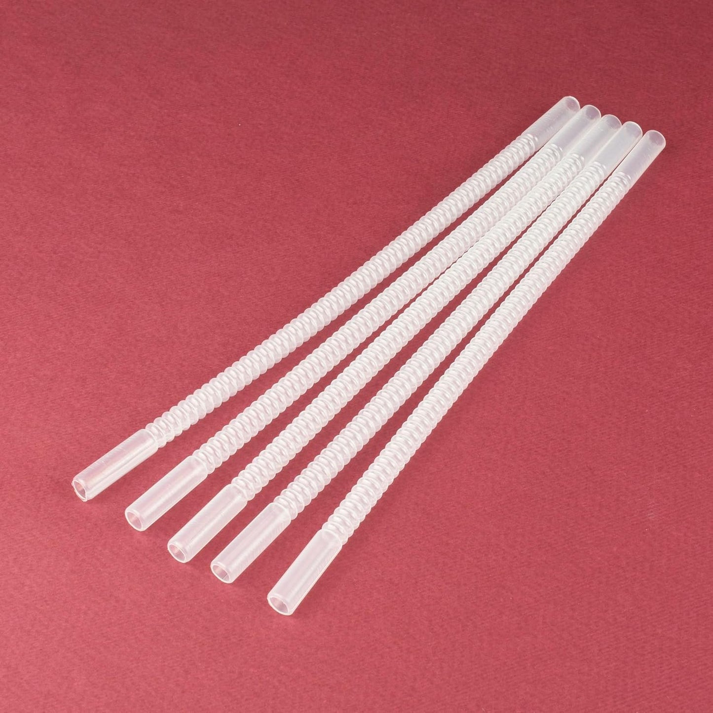 Bendable Straws - 11 inch Long Flexible Straws - Bendy Drinking Straw Reusable - 5 Pack