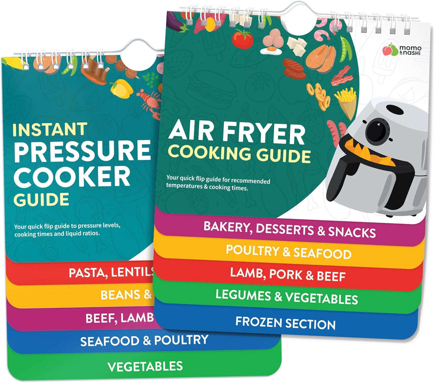 Air Fryer & Instant Pot Magnetic Cooking Guides - 7" x 6" Each - Set of 2 Instant Pot Air Fryer Accessories Cook Books - Airfryer Kitchen Accessories & Kitchen Gadgets 2025