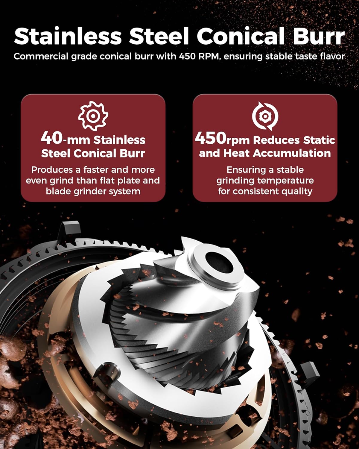 Tuni E2 58mm Espresso Machine with G1 Ivory Conical Burr Coffee Grinder and Bottomless Portalfilter Combo