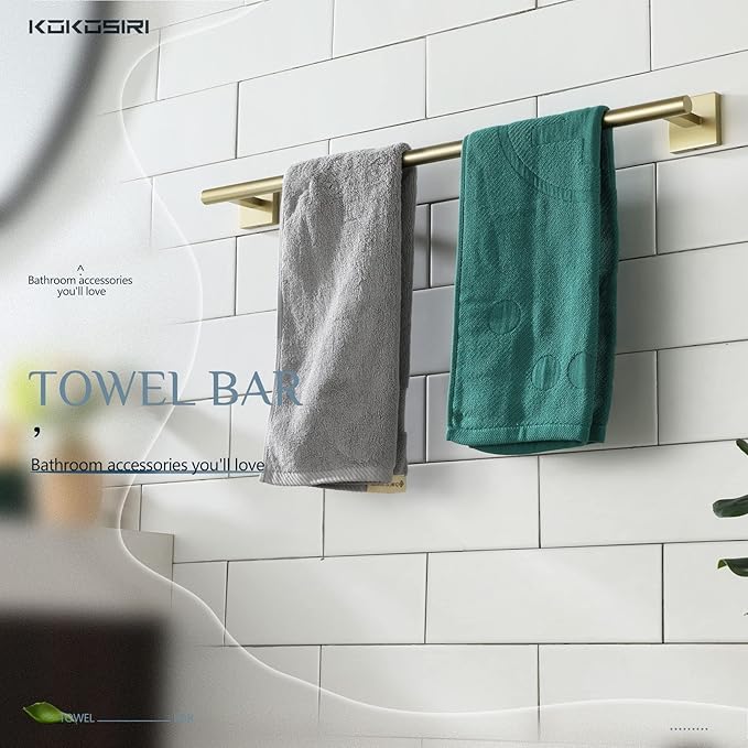 KOKOSIRI Towel Bar Bathroom Towel Holder for Bath 20 Inch B4005BG-L20