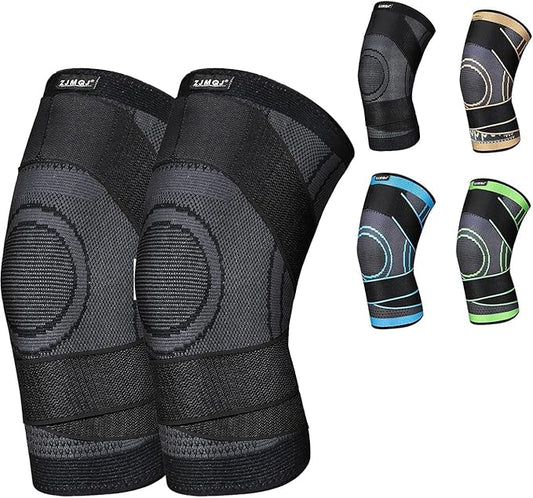 Knee Sleeve, knee Support for women and men with Removable Adjustable Straps, Premium Knee Compression Sleeve and Knee Brace for Arthritis Pain, Running, Cross Training
