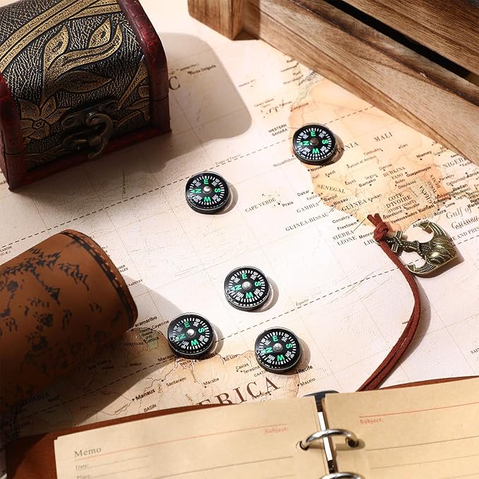 Kanayu 200 Pcs 20 MM Mini Compass Pocket